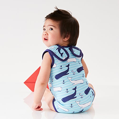 Splash About Baby Wrap Wetsuit Traje de Neopreno, Infantil, Azul-Blau WAL, 0-6 Meses