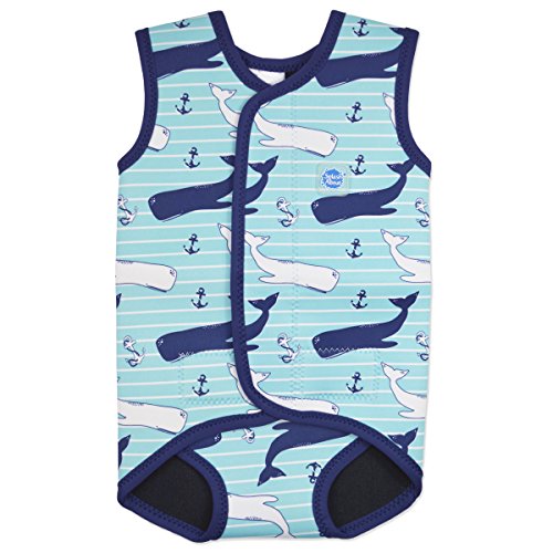 Splash About Baby Wrap Wetsuit Traje de Neopreno, Infantil, Azul-Blau WAL, 0-6 Meses