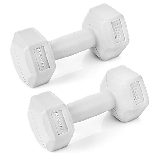 Spokey Mancuernas Monster II | aerobik – Mancuernas (2 unidades, 1 – 5 kg | Fitness mancuernas | Dumbbell para musculatura.