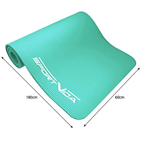 Sport vida Yoga Fitness Esterilla Para Pilates, espuma cerámica-grafito-nbr, 180 x 60 x 1 cm | colchoneta para camping tienda