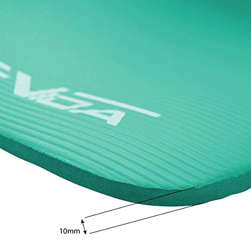 Sport vida Yoga Fitness Esterilla Para Pilates, espuma cerámica-grafito-nbr, 180 x 60 x 1 cm | colchoneta para camping tienda