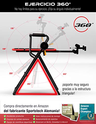 Sportstech Tabla de Inversión Plegable Multifuncional 6 en 1 | Sistema Inteligente de Palanca Giratoria | Ejercicio 360° | Incl. Correa de Seguridad | Fácil Montaje Tabla de Gravedad - IT300