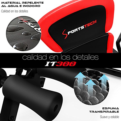 Sportstech Tabla de Inversión Plegable Multifuncional 6 en 1 | Sistema Inteligente de Palanca Giratoria | Ejercicio 360° | Incl. Correa de Seguridad | Fácil Montaje Tabla de Gravedad - IT300