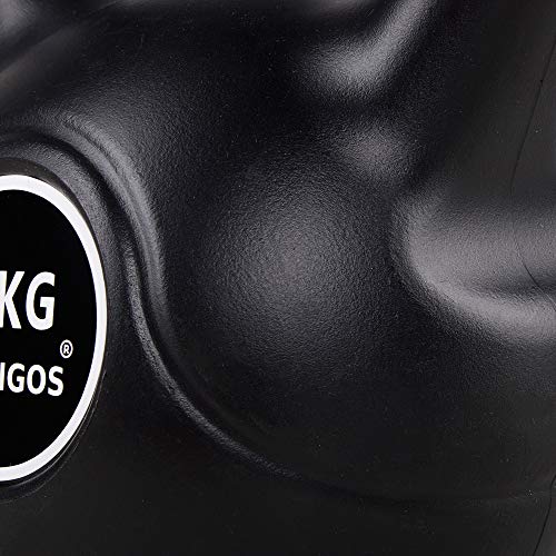 Springos - Pesa rusa de 4 kg, para levantamiento de pesas, equipo deportivo para fitness, desarrollo muscular y entrenamiento de fuerza, Negro 12kg