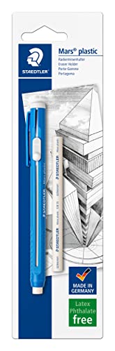 STAEDTLER 528 50BKDA. Portagomas para papel y papel vegetal. Paquete con una unidad de goma de recarga.