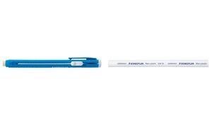 STAEDTLER 528 55 Goma, 10 unidades + 528 50BKDA. Portagomas para papel y papel vegetal. Paquete con una unidad de goma de recarga.