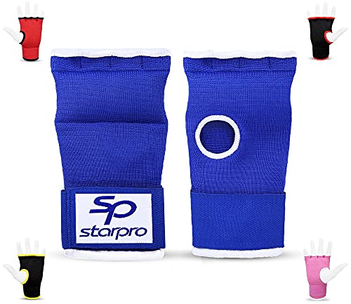 Starpro Guantes Interiors Boxeo Envolturas - Elástico Acolchado Cinta Vendas Bueno para MMA Artes Marciales Muay Thai Lucha Puñetazos Entrenamiento Gimnasio | Ejercicio Mano Muñeca Vendaje