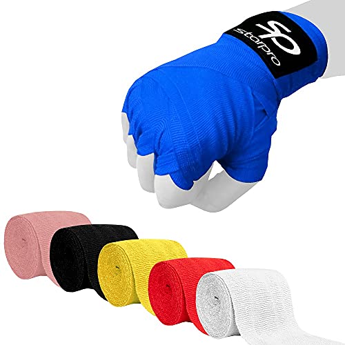 Starpro mexicanas Vendas de Mano Thump n ’Loop |Vendajes de algodón Tejido con Carbono|Colores múltiples| para Boxeo Muay Thai Kickboxing Karate Lucha Artes Marciales Gimnasio Fitness 2.55m 3.5m 4.5m