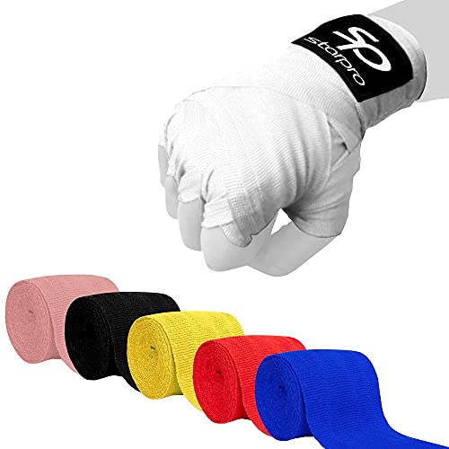 Starpro mexicanas Vendas de Mano Thump n ’Loop |Vendajes de algodón Tejido con Carbono|Colores múltiples| para Boxeo Muay Thai Kickboxing Karate Lucha Artes Marciales Gimnasio Fitness 2.55m 3.5m 4.5m