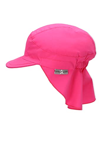 Sterntaler Gorro con visera para niña con protector de cuello, Edad: 18-24 meses, Tamaño: 51, Rosa (Magenta)