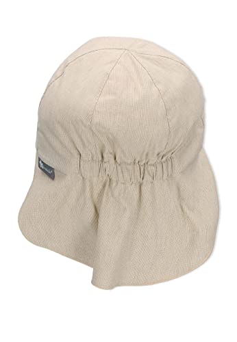 Sterntaler Gorro con visera y protector de cuello, Con cintas, Edad: 9-12 meses, Tamaño: 47, Gris claro