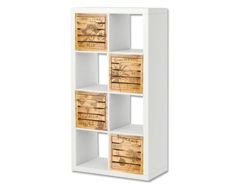 STIKKIPIX Estilo Pirata Cascarillo para Muebles | ER28 | Adhesivos adecuados para el Estante EXPEDIT/KALLAX de IKEA (Mueble no Incluido)