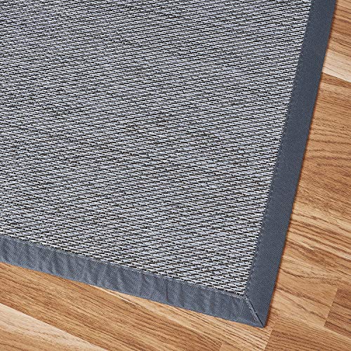 STORESDECO - Alfombra Vinílica Deblon con Ribete, Alfombra de PVC Antideslizante y Resistente, Ideal para Salón, Pasillo, Cocina, Baño… | Ribete, Color Gris, 60 cm x 90 cm