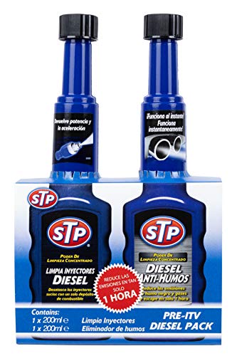 STP® - PACK PRE-ITV DIÉSEL - Limpia inyectores diésel + Antihumos diésel - Reduce emisiones, ahorra combustible y recupera el rendimiento