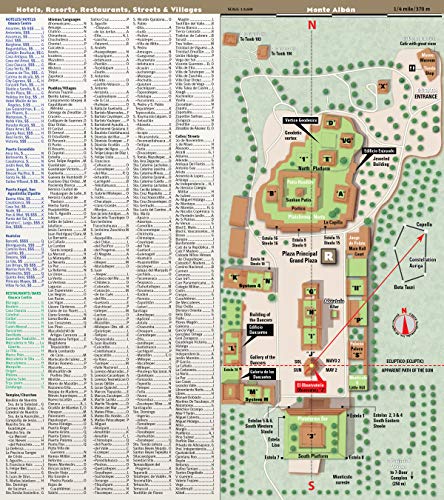 StreetSmart Oaxaca Mapa de VanDam -- Mapa laminada del estado y de la cuides de Oaxaca con todos atracciones, iglesias, museos, hoteles & restaurantes y Monte Albán, Edition 2019