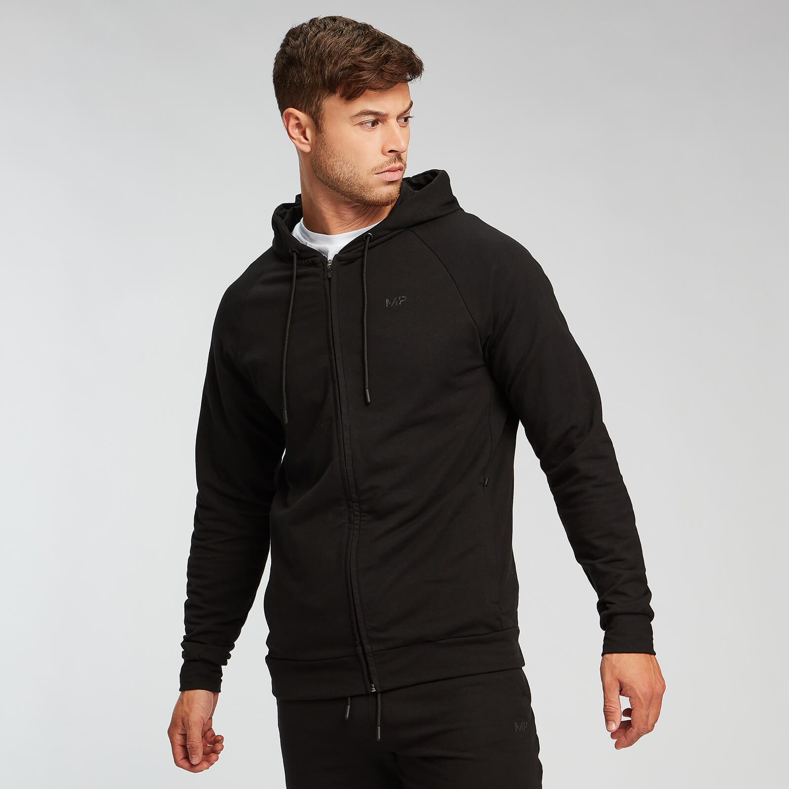 Sudadera con capucha y cremallera Form para hombre de MP - Negro - XXS