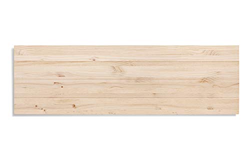 SUENOSZZZ-ESPECIALISTAS DEL DESCANSO Cabecero de Cama de Madera TREVINCA Color Crudo para Pared. Cabecero de Tablas Horizontales. Estilo Vintage, para Camas de 135