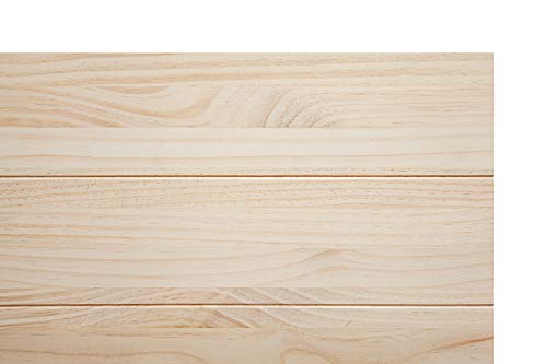 SUENOSZZZ-ESPECIALISTAS DEL DESCANSO Cabecero de Cama de Madera TREVINCA Color Crudo para Pared. Cabecero de Tablas Horizontales. Estilo Vintage, para Camas de 135