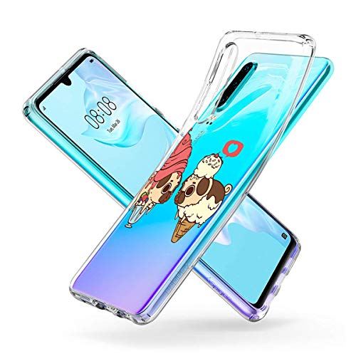 Suhctup Funda Compatible con Huawei Y5 2018,Transparente Carcasa con Dibujos Animados TPU Silicona Protectora de Golpes Anti Choques Slim Case Cover Bumper para Huawei Y5 2018(7)