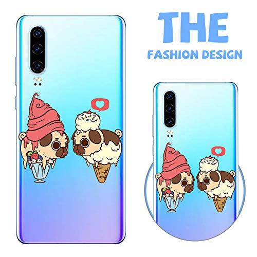 Suhctup Funda Compatible con Huawei Y5 2018,Transparente Carcasa con Dibujos Animados TPU Silicona Protectora de Golpes Anti Choques Slim Case Cover Bumper para Huawei Y5 2018(7)