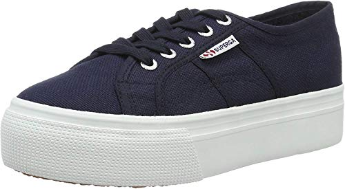 Superga 2790acotw Linea Up and Down, Zapatillas de Gimnasia Mujer, Azul (Navy-FWhite F43), 38 EU