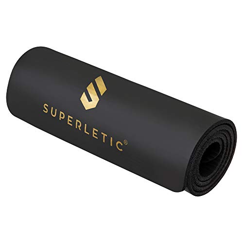 SUPERLETIC Esterilla para yoga y fitness, antideslizante con correa para llevar,suave, blanda y cómoda para ejercicios de fuerza muscular y entrenamiento, pilates, gimnasio en casa