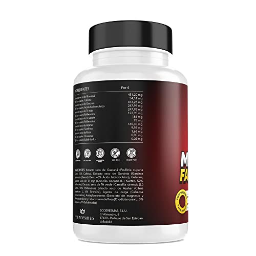 Suplemento Termogenico quemagrasa potente | Garcinia Cambogia +Té verde + Té Rojo + Guaraná | 90 cápsulas