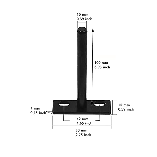 SUpoetry 4 Piezas Soportes Fotantes, Metal Oculto Tornillos, Soporte de Estante Oculto, Adecuado para Muebles de Gabinete Decorativos Montados en la Pared, Negro