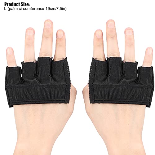 Surebuy Guantes de Gimnasio, Guantes de Ejercicio Portátiles para Entrenamiento con Pesas, Pull Ups, Remo, Peso Muerto(L;)