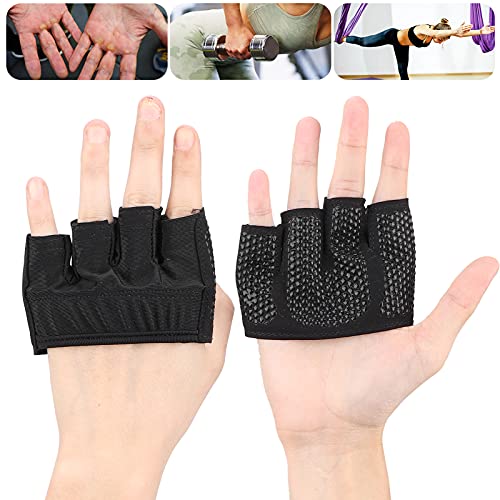 Surebuy Guantes de Gimnasio, Guantes de Ejercicio Portátiles para Entrenamiento con Pesas, Pull Ups, Remo, Peso Muerto(L;)