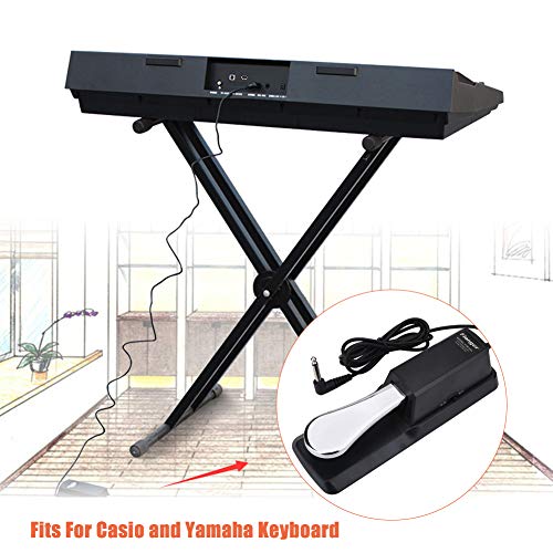 Sustain Pedal, Pedal de Sostenido del Teclado Universal Piano Digital Pedal con Fondo Antideslizante para Flanger Teclados