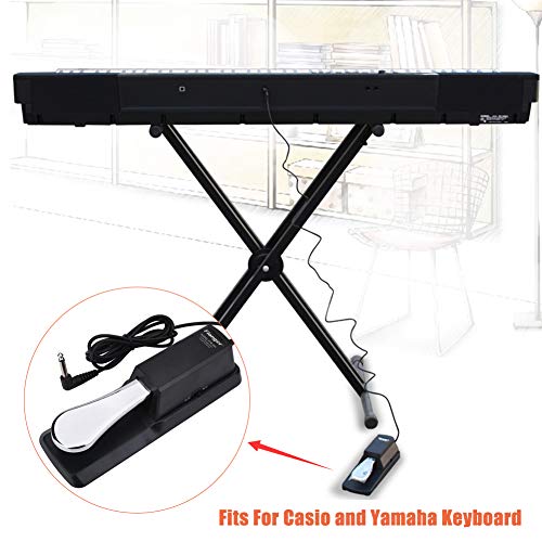 Sustain Pedal, Pedal de Sostenido del Teclado Universal Piano Digital Pedal con Fondo Antideslizante para Flanger Teclados