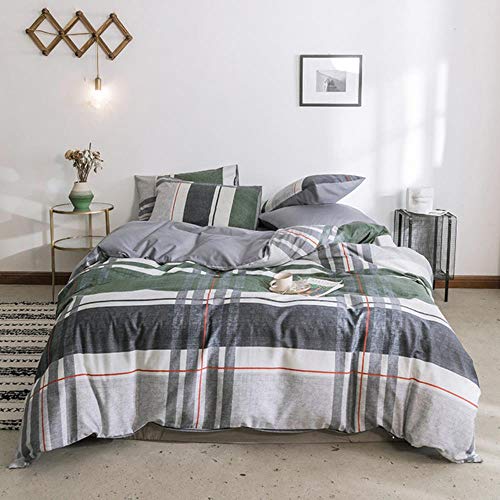 SXCYU Estilo exótico geometría de algodón Simple algodón de Cuatro Piezas Ropa de Cama nórdica Ropa de Cama cómoda y cálida, Andorra, 160x210cm