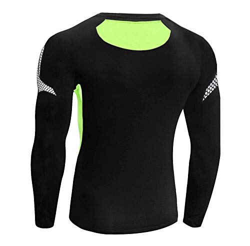 Sykooria Camiseta de Compresión Manga Corta Manga Larga para Hombre Ropa Deportiva de Transpirable y Secado Rápido para Deporte Running Ciclismo Fitness Gym Entrenamiento