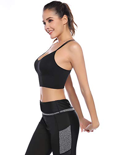 Sykooria Sujetador de Yoga Sujetador Deportivo para Mujer Sujetador de Entrenamiento Almohadillas Extraíbles Bra Deporte Sin Costuras para Gimnasio Yoga Bailar Corriendo Fitness