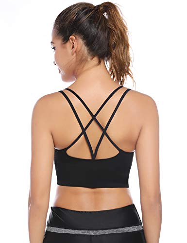 Sykooria Sujetador de Yoga Sujetador Deportivo para Mujer Sujetador de Entrenamiento Almohadillas Extraíbles Bra Deporte Sin Costuras para Gimnasio Yoga Bailar Corriendo Fitness