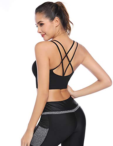 Sykooria Sujetador de Yoga Sujetador Deportivo para Mujer Sujetador de Entrenamiento Almohadillas Extraíbles Bra Deporte Sin Costuras para Gimnasio Yoga Bailar Corriendo Fitness