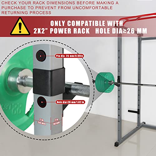 SYL Fitness J-Hooks - Soporte para mancuernas con gancho en J para Power Rack y Half Rack