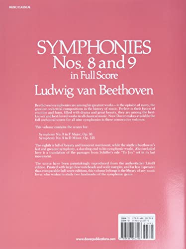 Symphonies Nos. 8 And 9 (Dover Music Scores)