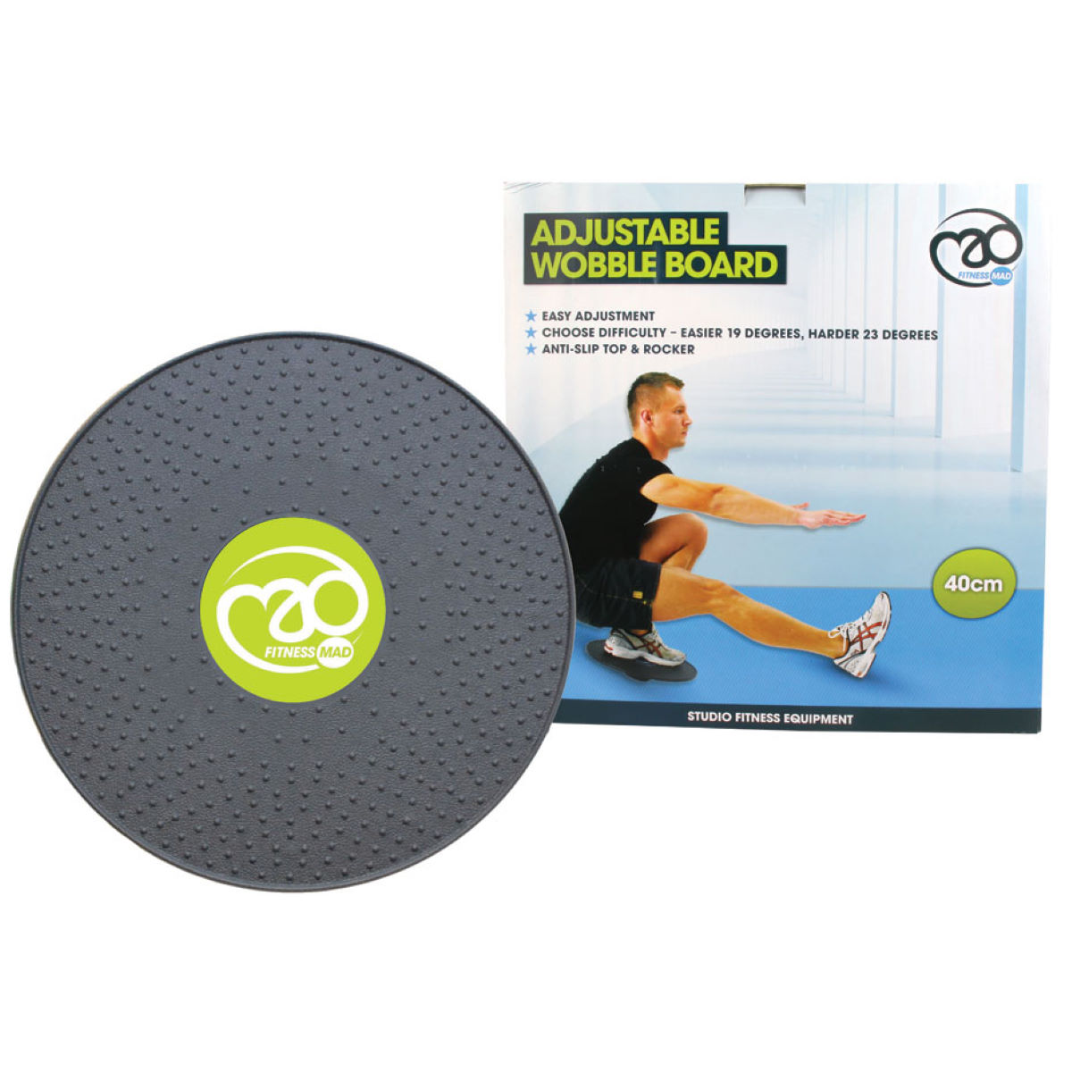 Tabla de equilibrio ajustable Fitness-Mad (40 cm) - Pelotas de gimnasio