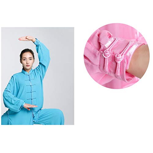 Tai Chi Kung Fu Conjunto De Uniforme De Hombres para Mujer Fitness Algodón Conjunto De Artes Marciales Meditación Zen Unisex Traje De Traje Tradicional Chino Ropa Yongchun(Size:Metro,Color:3)