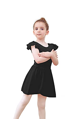 Tancefair Falda de ballet para niñas con cintura ajustable para niños y adultos, Negro (Pull On), M(110-140cm)