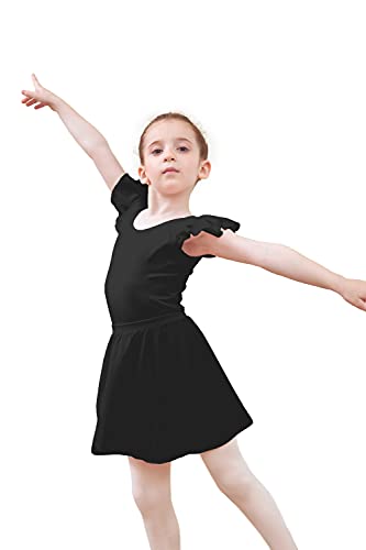 Tancefair Falda de ballet para niñas con cintura ajustable para niños y adultos, Negro (Pull On), M(110-140cm)