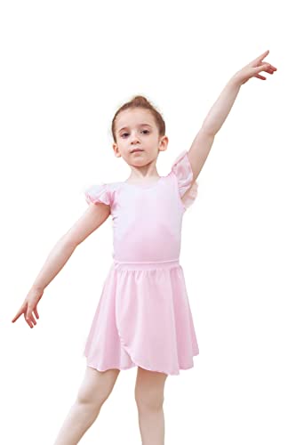 Tancefair Falda de ballet para niñas con cintura ajustable para niños y adultos, Pink (Pull On), S(90-110cm)