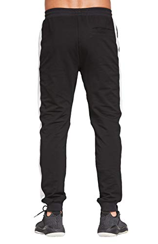 Tansozer Pantalon Chandal Hombre Jogger Hombre Pantalon Deporte Hombre Algodon Tenis Jogging Pantalon Running Deportivo Hombre Slim Fit Sweatpants Negro M