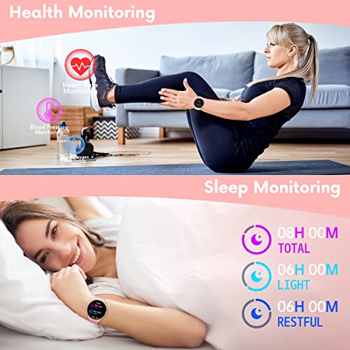 TAOPON Reloj Inteligente Mujer Smartwatch Hombre Relojes Inteligentes con 1.28" Pulsera Actividad GPS IP67 Monitor de Sueño Pulsómetro Oxígeno de Sangre 8 Modos Deporte Smart Watch para iOS y Android