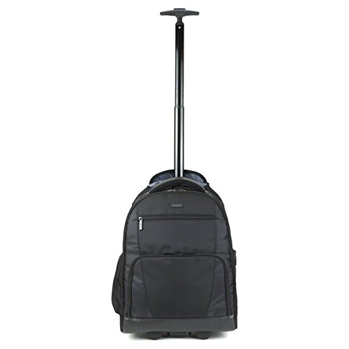 Targus Sport Mochila para portátil 15-15.6" – Mochila Trolley con Ruedas y Mango telescópico – Mochila de Viaje con Compartimentos funcionales y estación de Trabajo – Negro, TSB700EU