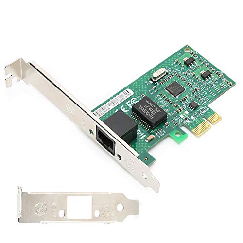 Tarjeta de Red Gigabit Ethernet de Puerto único, PCI-E x1 Gigabit 82583V Servidor Computadora de Escritorio para ESXIPXE Convergencia sin Disco Ruta Suave con 2 Luces LED