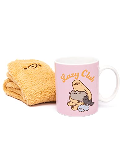 Taza de pusteen Slight Socks Cat Sloth Regalo Set Niños Adultos Copa 11 Oz