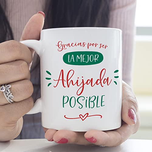 Tazas para AHIJADA - En Español - Gracias Mejor Familia - 11 oz - Regalo original y divertido